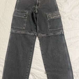 Gray Graphic Cargo Jeans